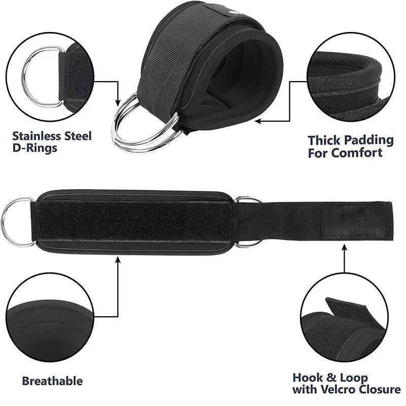 Ankle Straps Resistance Bands Set Fitness Workout Exercise E 3