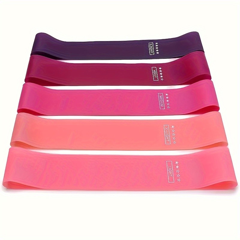 5-Piece Color Resistance Band Set - Portable Elastic Fitness 5
