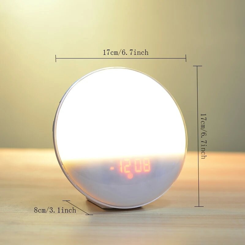 Sunrise Alarm Clock Wake Up Light Clock Sunrise/Sunset Simul 6