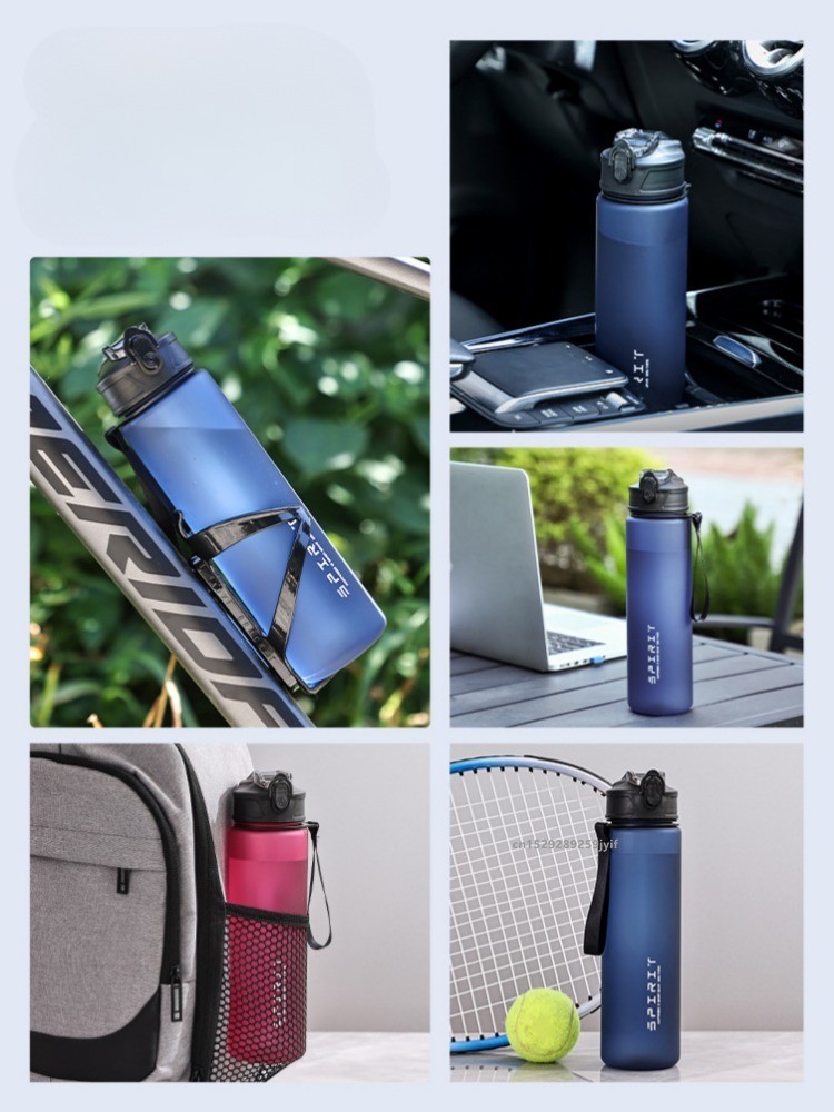 750ml Water Bottle with Straw Time Marker Large Capacity Mot 5