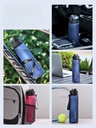 750ml Water Bottle with Straw Time Marker Large Capacity Mot 5
