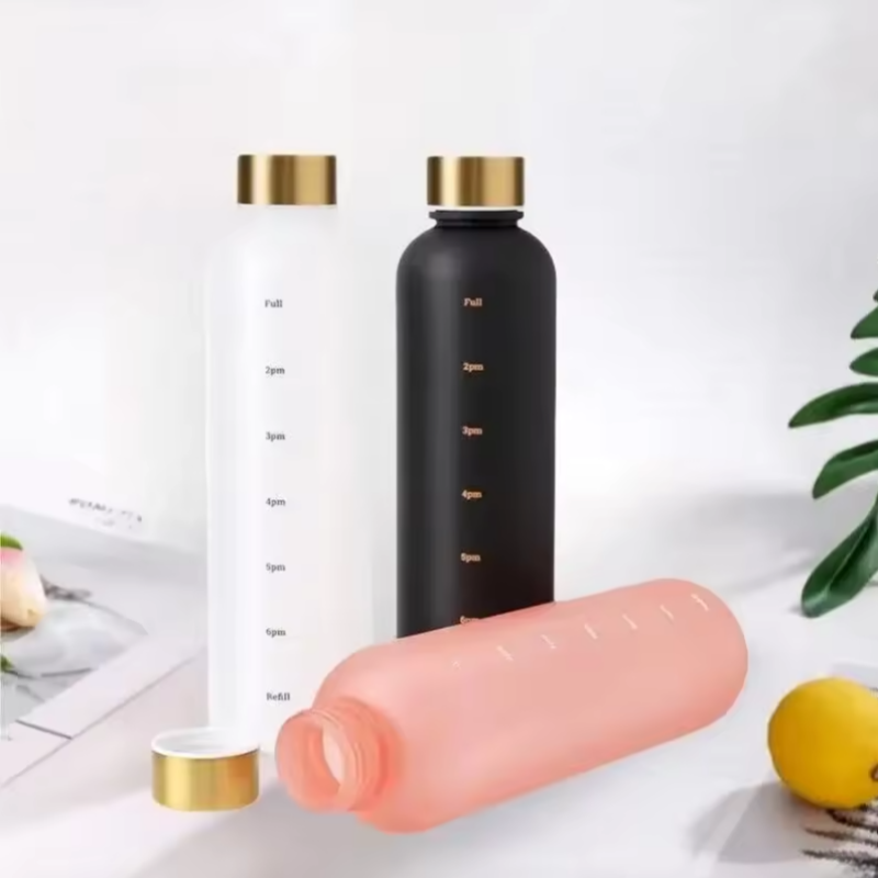 1000ML Bottle With Time Marker Motivational Reusable Fitness 2