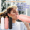 1000ML Bottle With Time Marker Motivational Reusable Fitness 3