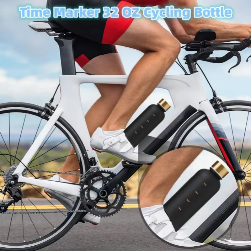 1000ML Bottle With Time Marker Motivational Reusable Fitness 4
