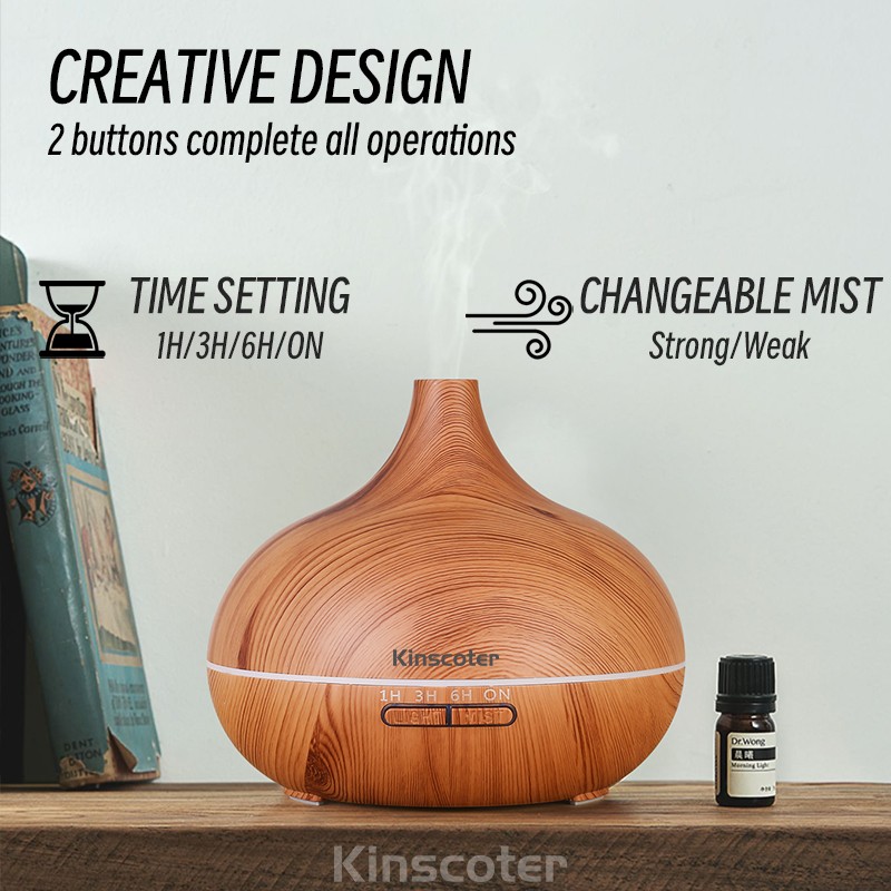 High Quality 500ml Aromatherapy Essential Oil Diffuser Wood  2
