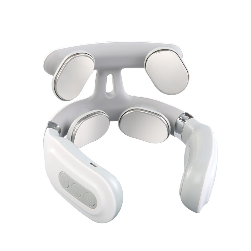 4-head Neck Massager USB Rechargeable Cervical Massager with 5