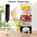 Milk Frother Egg Beater Mini Coffee Whisk Mixer Rechargeable 3