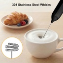 Milk Frother Egg Beater Mini Coffee Whisk Mixer Rechargeable 4