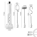 Electric Milk Frother Foam Maker Handheld Foamer High Speeds 6