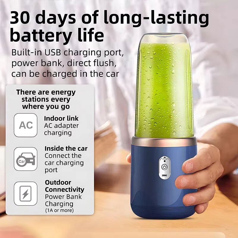 Portable Blender Bottle Electric 6 Blades Multifunction Juic 6
