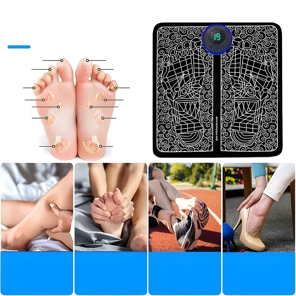 Foot Massger 8 Modes 19 Level Electric Foot Massager Pad Str 2