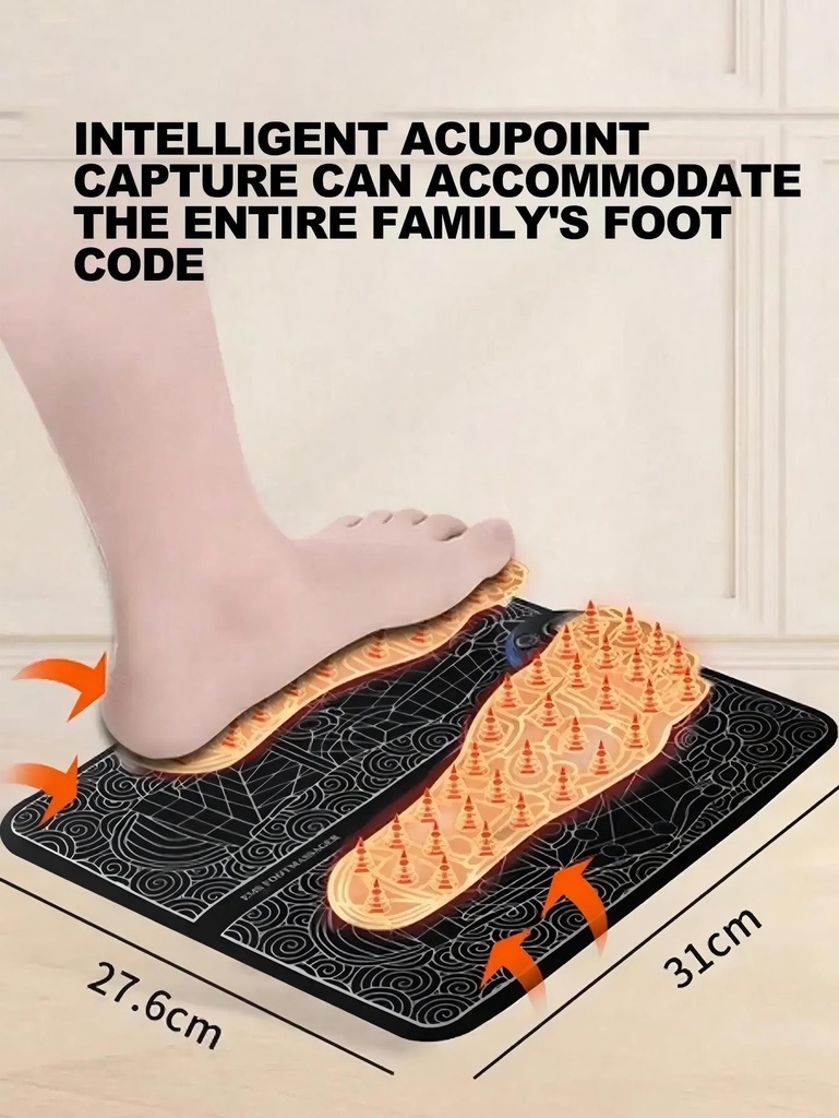 Foot Massger 8 Modes 19 Level Electric Foot Massager Pad Str 6