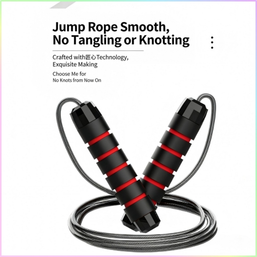 Jump rope, tangle-free high-speed ball-bearing jump rope, ad 2