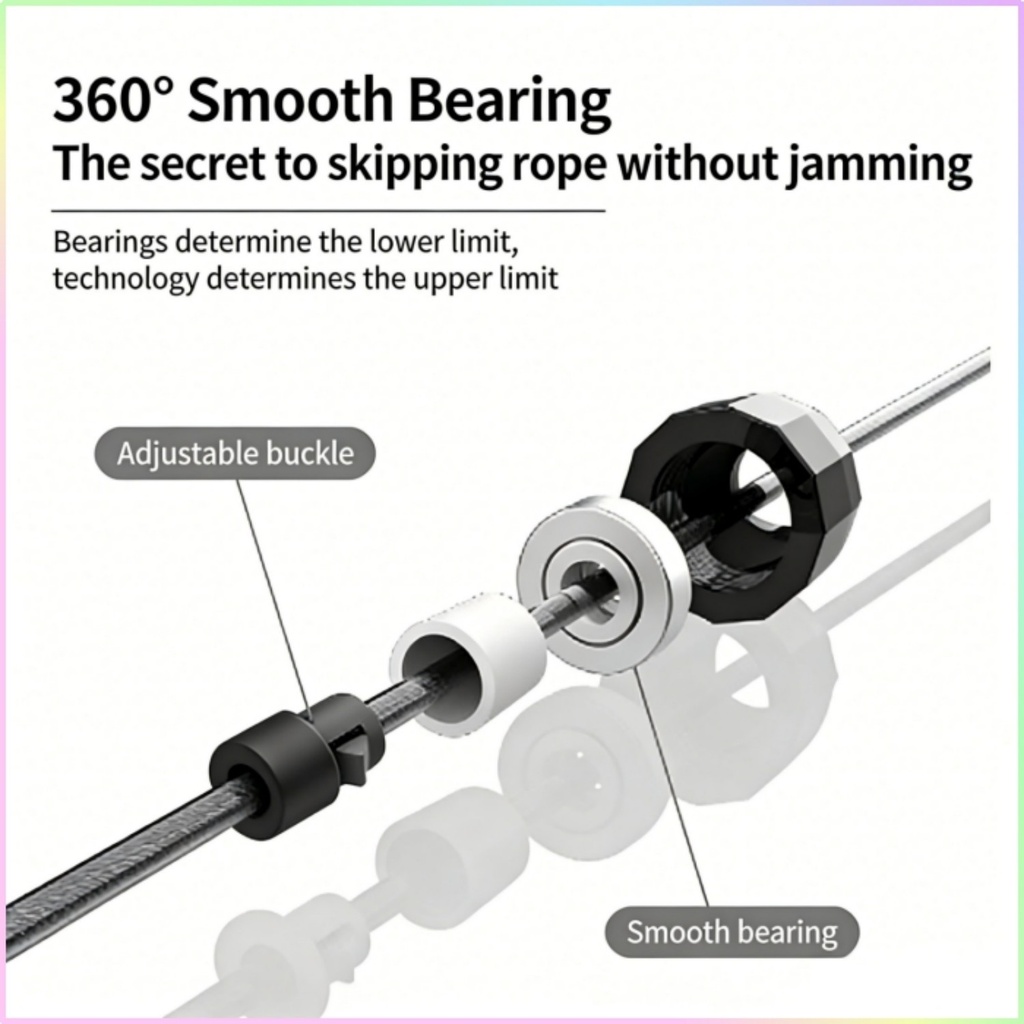 Jump rope, tangle-free high-speed ball-bearing jump rope, ad 3