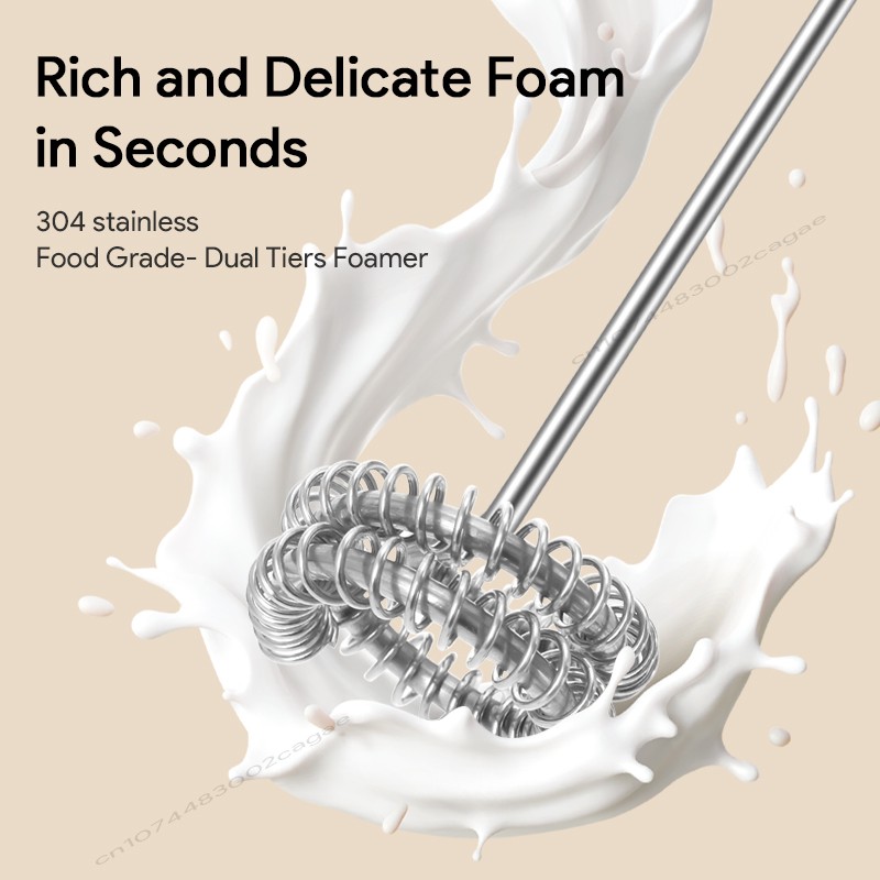 Electric Milk Frother USB Rechargeable Handheld Egg Beater 3 2