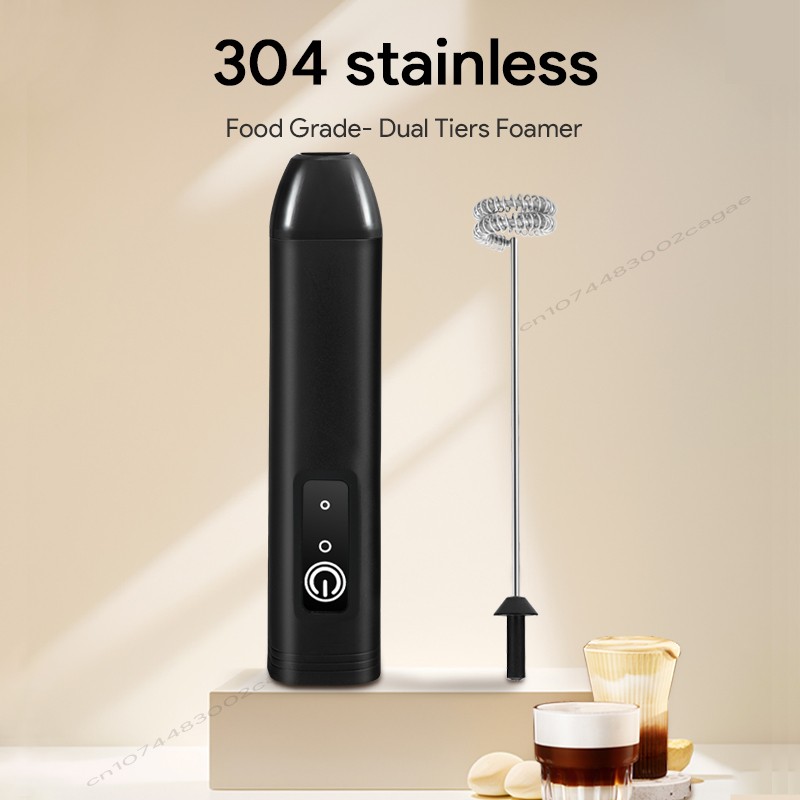 Electric Milk Frother USB Rechargeable Handheld Egg Beater 3 5