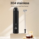 Electric Milk Frother USB Rechargeable Handheld Egg Beater 3 5