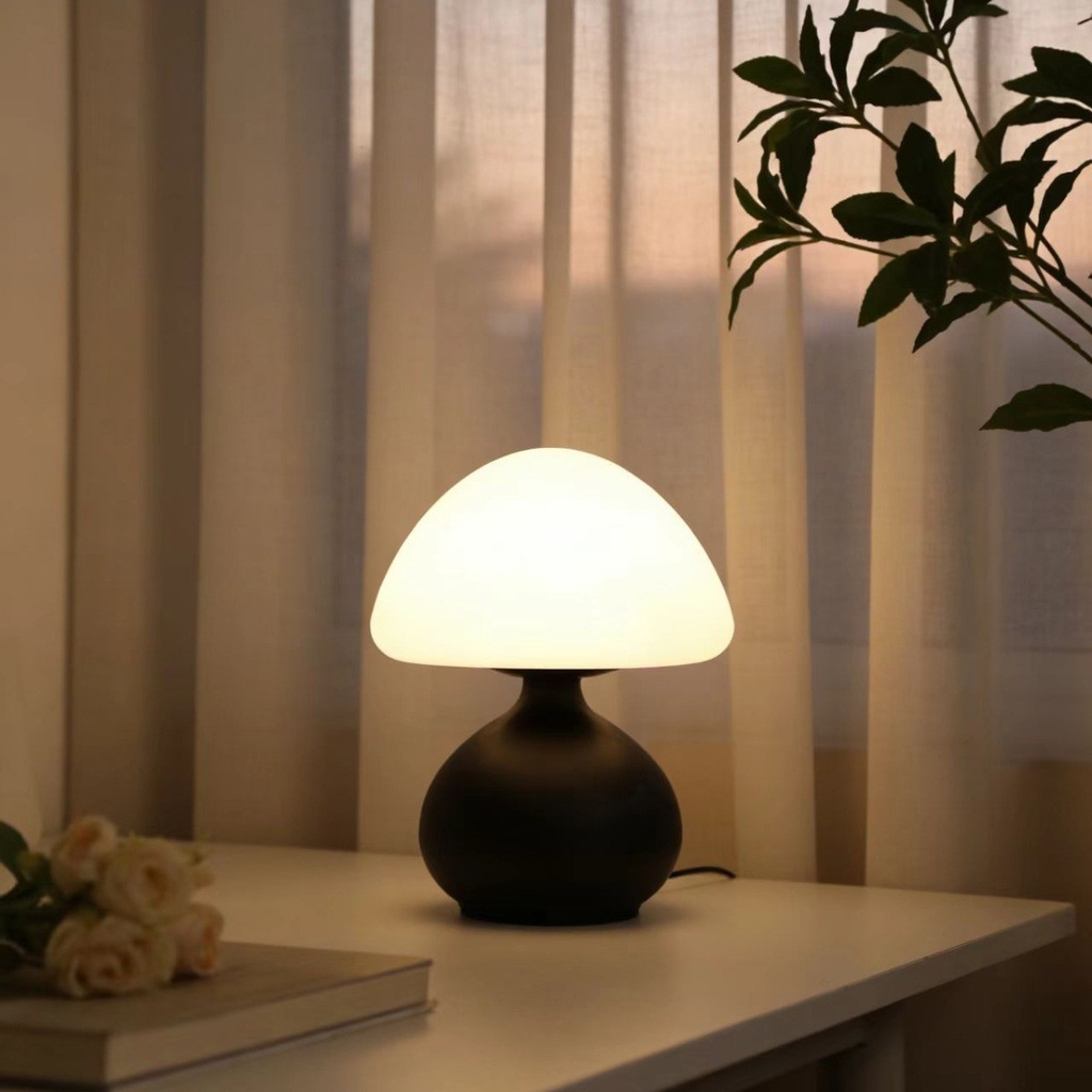 Modern Minimalist Mushroom Table Lamp with Three Color Switc 3
