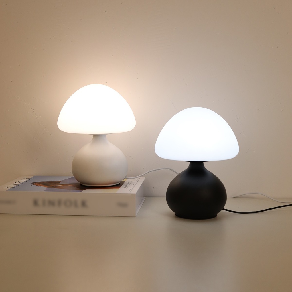 Modern Minimalist Mushroom Table Lamp with Three Color Switc 2