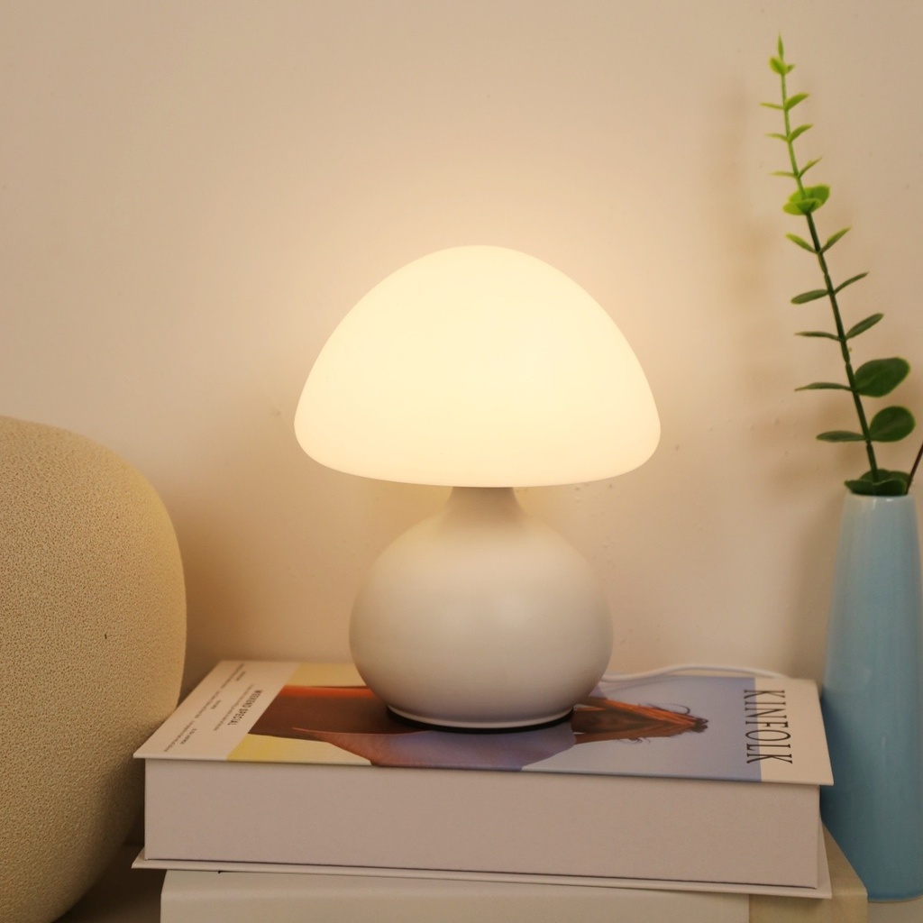 Modern Minimalist Mushroom Table Lamp with Three Color Switc 4