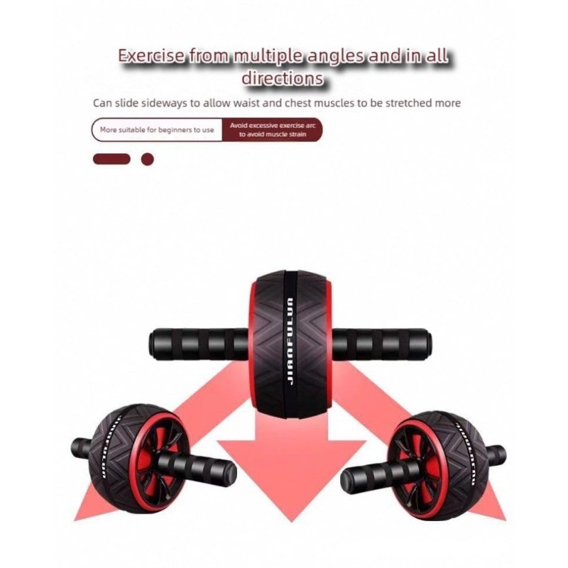 Silent Non-Slip Ab Roller Wheel-Premium Abdominal Exercise E 3