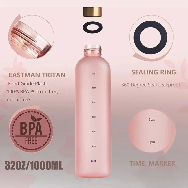 1 Liters Water Bottle Motivational Drinking Bottle Sports Wa 2