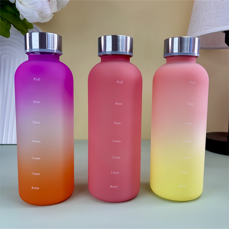 550ml Bottle With Time Marker Motivational Reusable Fitness  3