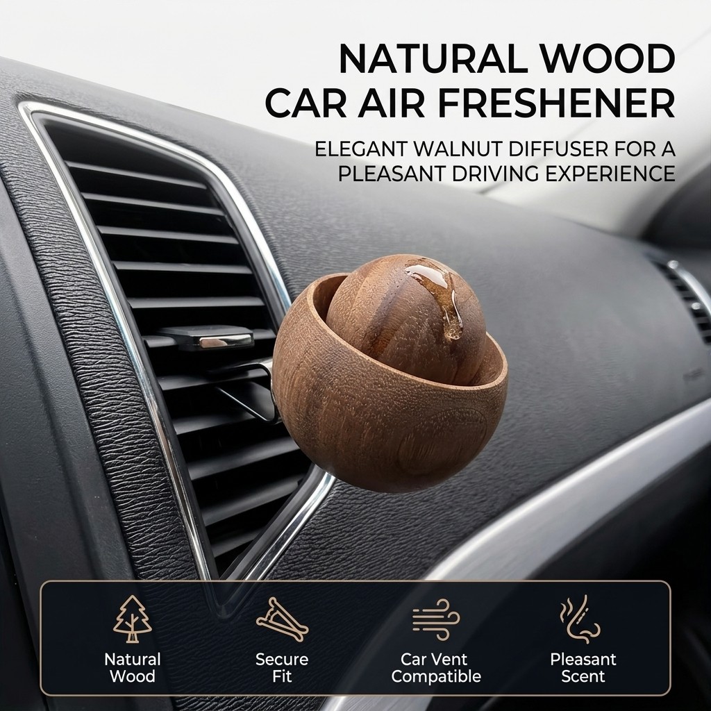 Car & Home Essential Oil Diffuser - Made of Wood Mini Cute N 3