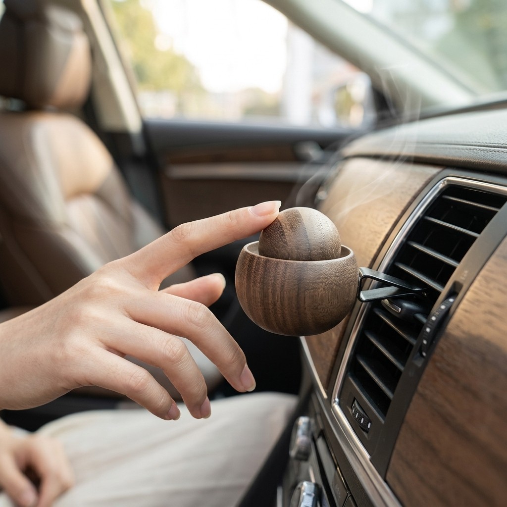 Car & Home Essential Oil Diffuser - Made of Wood Mini Cute N 4