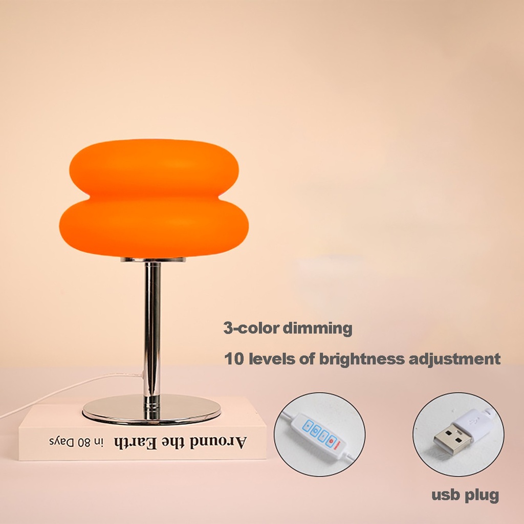 Table Lamp Bedroom Room Lamps USB Plug LED Mushroom Table La 4