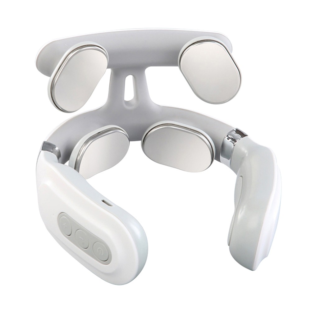 4-head Neck Massager USB Rechargeable Cervical Massager with Heat