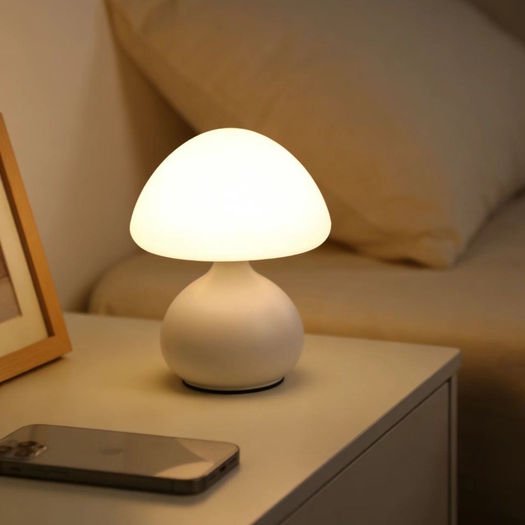 Lampe de table moderne minimaliste en forme de champignon avec trois