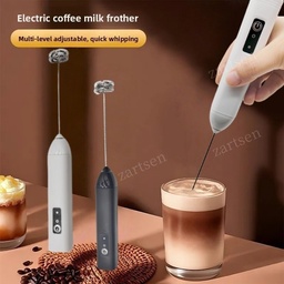 Wireless Milk Frother Electric Type-C Handheld Blender Stainless